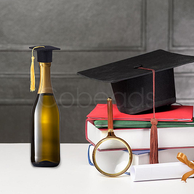 20Pcs 5 Colors Mini Felt Fabric Graduation Hat with Tassels AJEW-CP0010-11-1