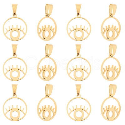 304 Stainless Steel Pendants STAS-UN0009-89G-1
