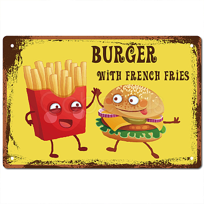 Rectangle Metal Iron Sign Poster AJEW-WH0157-310-1