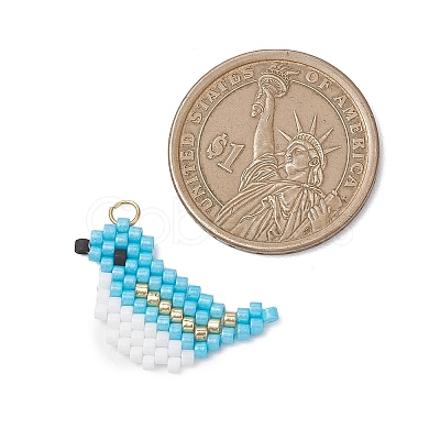 Beaded Bird Charms PALLOY-MZ01172-01-1
