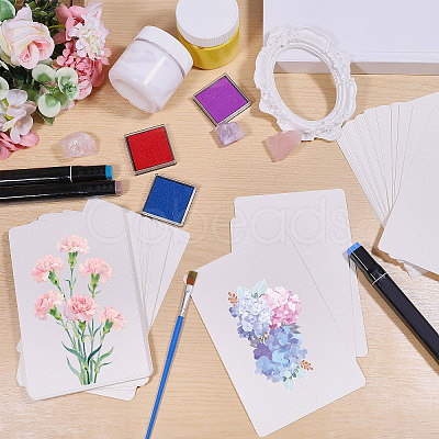 50Pcs Rectangle Paper Blank Card DIY-WH0591-322B-1