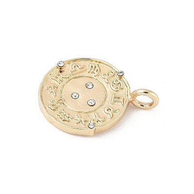 Brass Micro Pave Cubic Zirconia Pendants KK-Z107-01G-02-1