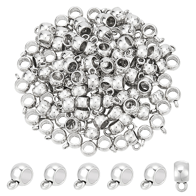 120pcs Tibetan Style Alloy Tube Bails TIBE-LP0001-05-1