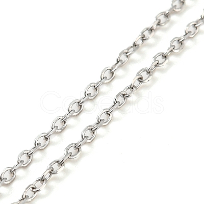 Non-Tarnish 304 Stainless Steel Add a Bead Adjustable Cable Chains Bracelets for Women BJEW-M307-01C-P-1