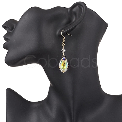 Handmade Glass Seed Beads Teardrop Dangle Earrings EJEW-MZ00576-04-1