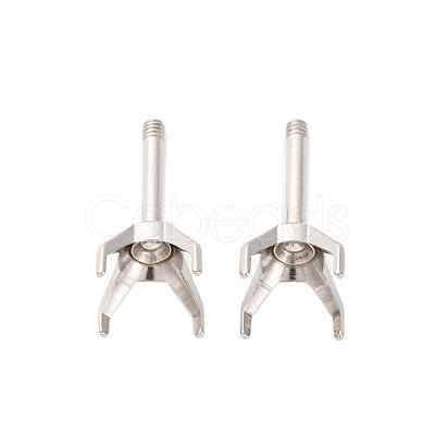 304 Stainless Steel Stud Earring Findings STAS-B091-02B-06P-1