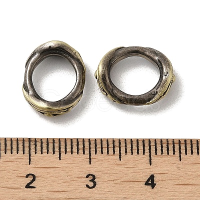 Tibetan Style Rack Plating Brass Large Hole Bead KK-Q805-05AB-1