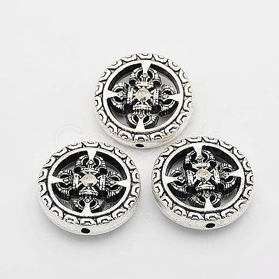 Tibetan Style Alloy Beads X-TIBEB-O004-72-1