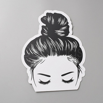Paper Hair Tie Display Cards CDIS-WH0021-040A-1