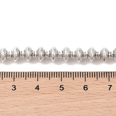 Tibetan Style Bicone Alloy Bead Strands X-TIBEB-O007-14-RS-1