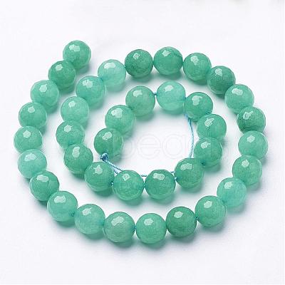 Natural White Jade Gemstone Bead Strands G-D610-10mm-1