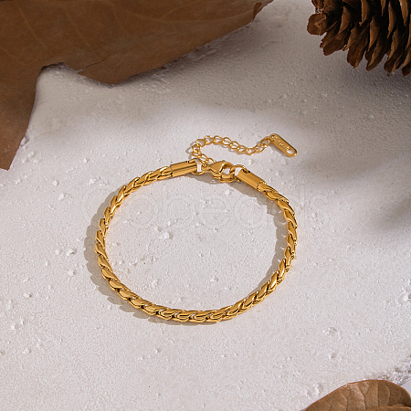 304 Stainless Steel Link Chain Bracelets for Women AF5599-2-1