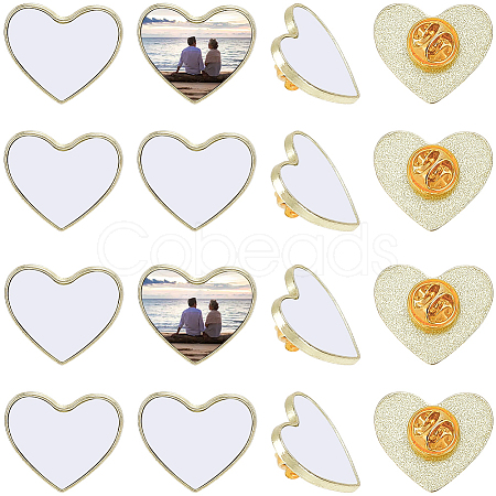 20 Boxs Sublimation Blank Brooch Pins FIND-SP0004-09C-1
