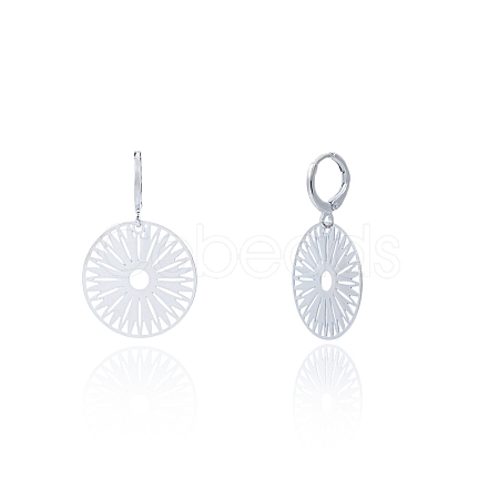 Brass Hoop Dangle Earrings WG5E99C-01-1