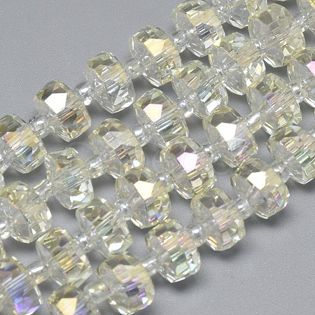 Electroplate Glass Beads Strands EGLA-Q083-8mm-D11-1