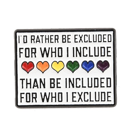 Pride Month Rainbow Heart Enamel Brooches JEWB-I062-02EB-1