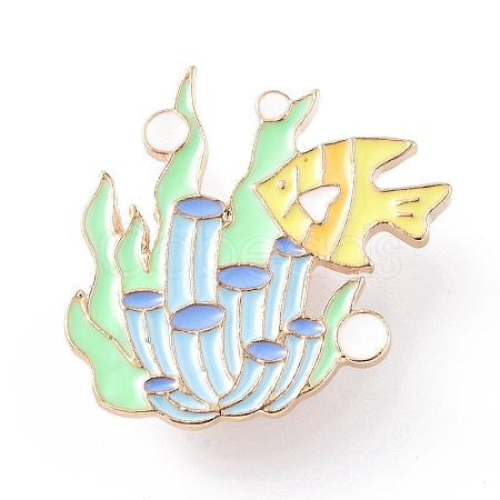 Colorful Ocean Theme Enamel Pin JEWB-A007-02KCG-B-1