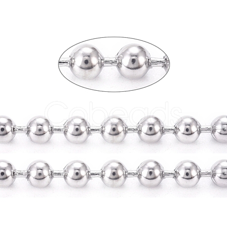 304 Stainless Steel Ball Chains CHS-F009-01G-P-1