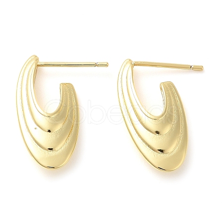 Rack Plating Brass Stud Earrings EJEW-C079-12G-1
