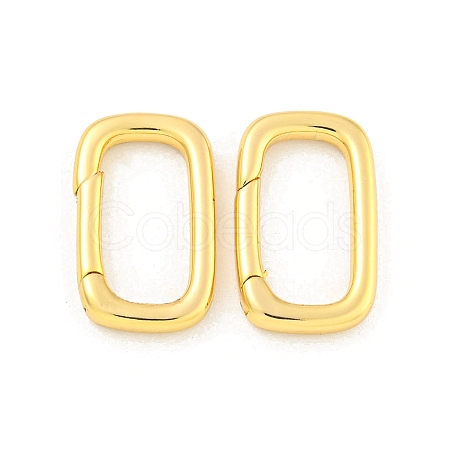 Brass Spring Gate Rings KK-K382-04G-1