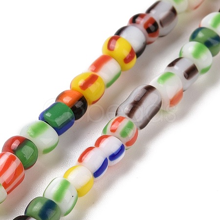 Opaque Handmade Lampwork Beads Strands LAMP-H061-04-1