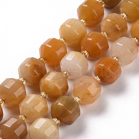 Natural Topaz Jade Beads Strands G-G990-F14-1
