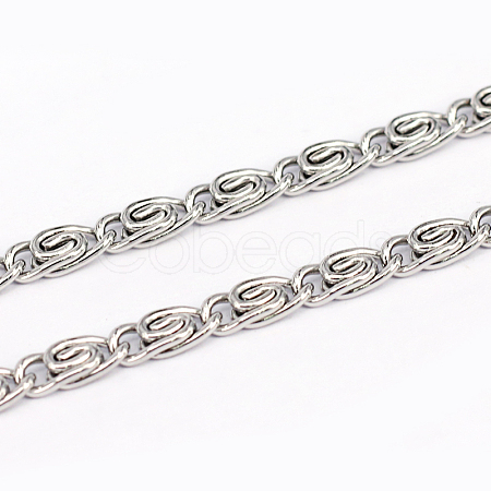 Tarnish Resistant 304 Stainless Steel Lumachina Chains CHS-L001-128-0.8mm-1
