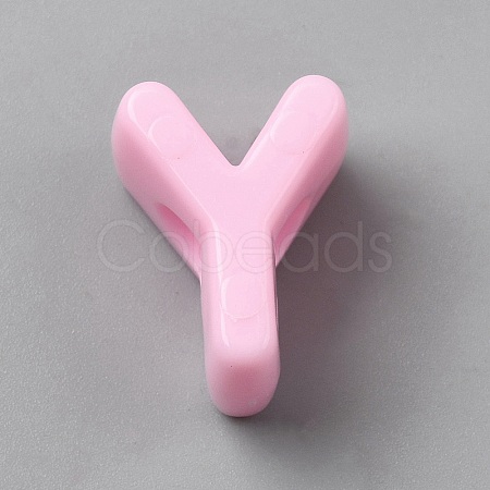 Acrylic European Beads OACR-WH0050-09Y-1
