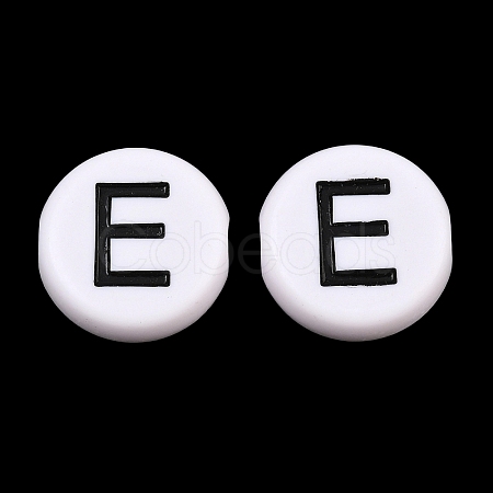 Opaque White Acrylic European Beads AC-CBA3BDD-01E-1