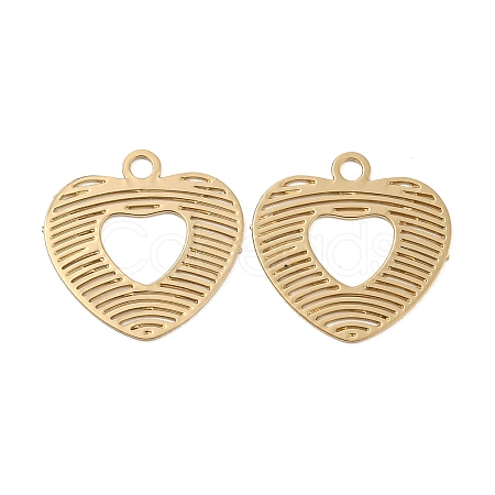 Brass Etched Metal Embellishments Pendants KKC-D001-04KCG-1