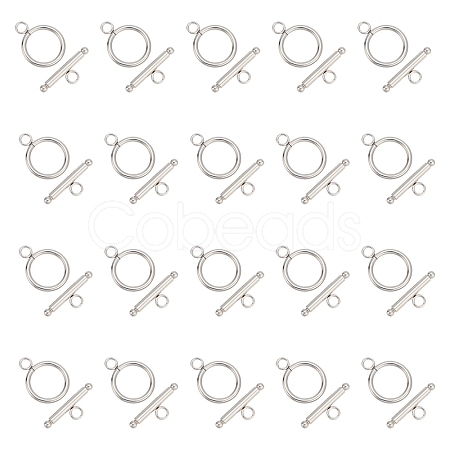 Tarnish Resistant 304 Stainless Steel Toggle Clasps X-STAS-K148-01P-1