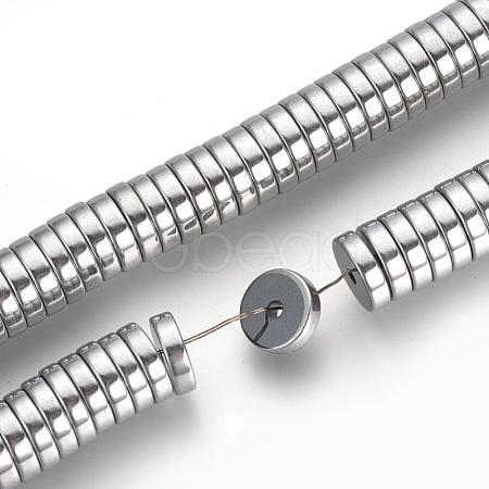 Electroplate Non-magnetic Synthetic Hematite Bead Spacers Strands X-G-Q486-74I-1