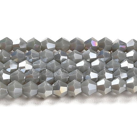 Opaque Solid Color Electroplate Glass Beads Strands LS-GLAA-F029-P4mm-A14-1