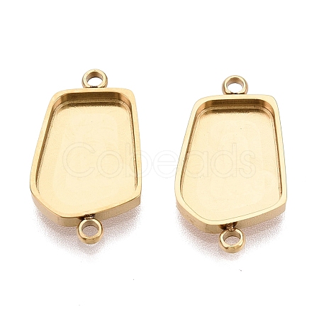 304 Stainless Steel Connector Cabochon Settings STAS-Q113-38G-1