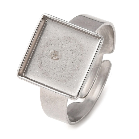 Adjustable 304 Stainless Steel Finger Rings Components SA-CBA8B85-08C-P-1
