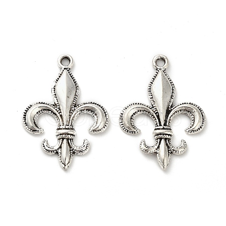 Lily Symbol Tibetan Style Alloy Pendants PALLOY-E776-01AS-01-1