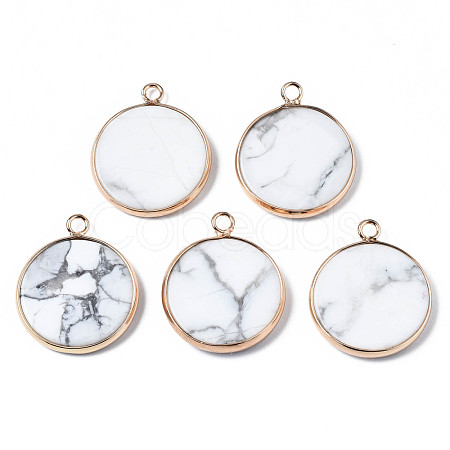 Natural Howlite Pendants G-Q998-010H-1