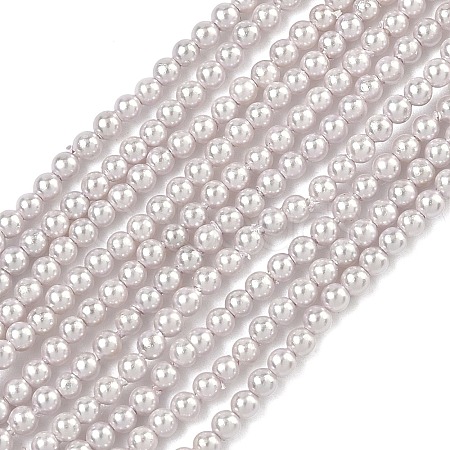 Electroplated Shell Pearl Beads Strands BSHE-G041-2mm-06-1