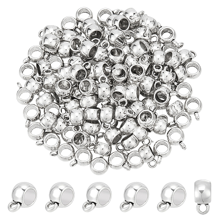 120pcs Tibetan Style Alloy Tube Bails TIBE-LP0001-05-1