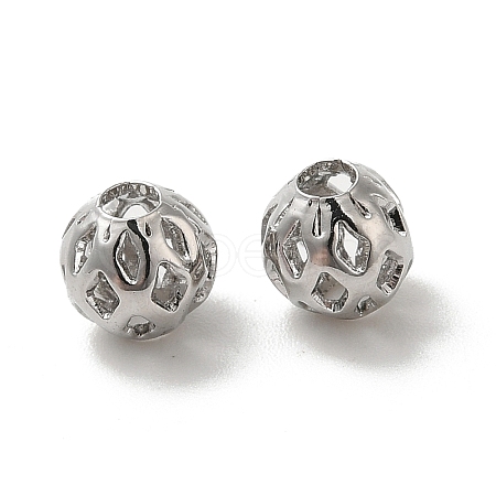 Brass Hollow Spacer Beads KK-P249-03C-P-1