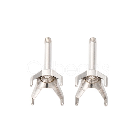 304 Stainless Steel Stud Earring Findings STAS-B091-02B-06P-1