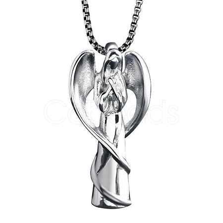Angel Urn Ashes Pendant Necklace BOTT-PW0001-030S-1