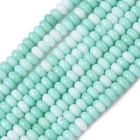 Ombre Effect Dyed Glass Beads Strands GLAA-C043-01J-1