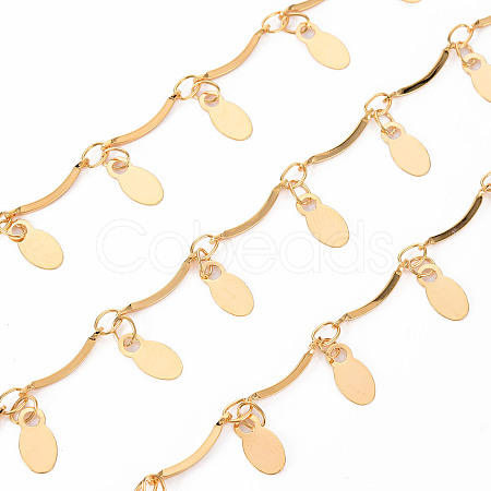 Handmade Brass Scalloped Bar Chain CHC-S012-101-1