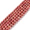 Natural Silver Line Jasper Beads Strands, Dyed & Heated, Round, Indian Red, 6~6.5mm, Hole: 1mm, about 61~66pcs/strand, 15.16~15.75 inch(38.5~40cm)