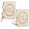 Creative Wooden Greeting Cards, Wedding Vows Book, with Jute Rope and Kraft Paper, Rectangle with Word, Antique White, 105x75x2mm