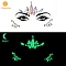 Luminous Glow in the Dark Removable Temporary Water Proof Tattoos Paper Stickers, Antique White, 14.5x17cm