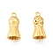 Brass Charms, Cadmium Free & Nickel Free & Lead Free, Ghost, Golden, 13x6mm, Hole: 1.2mm