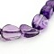 Natural Amethyst Bead Strands, Tumbled Stone, Nuggets, 5~19x4~9x3~9mm, Hole: 0.5~1mm, about 15.7 inch