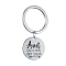 Alloy Keychain, Mother's Day Gifts, Cadmium Free & Lead Free, Flat Round with Word Aunt Like A Mom Only Cooler, Platinum, 53mm